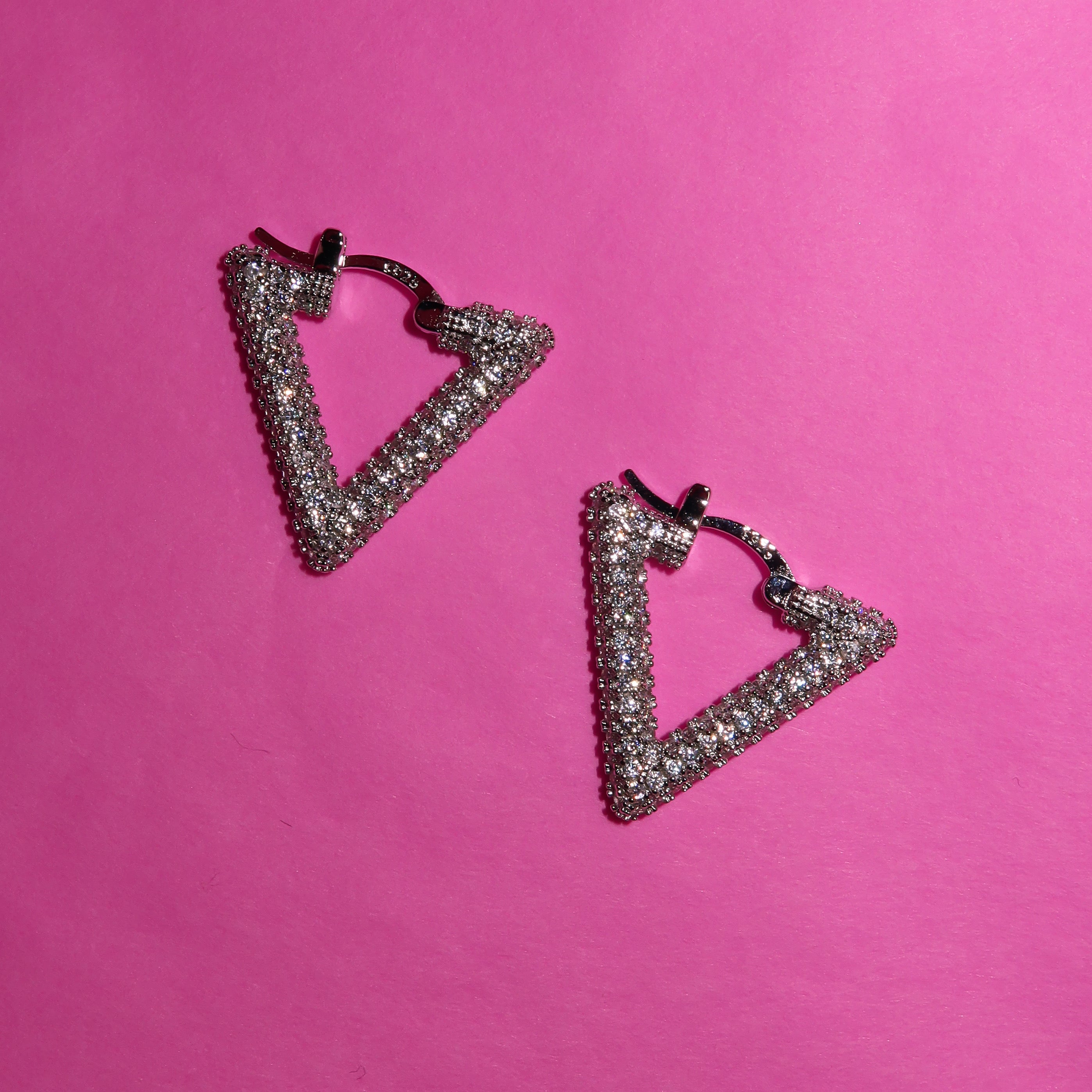 Vertex pavé earrings