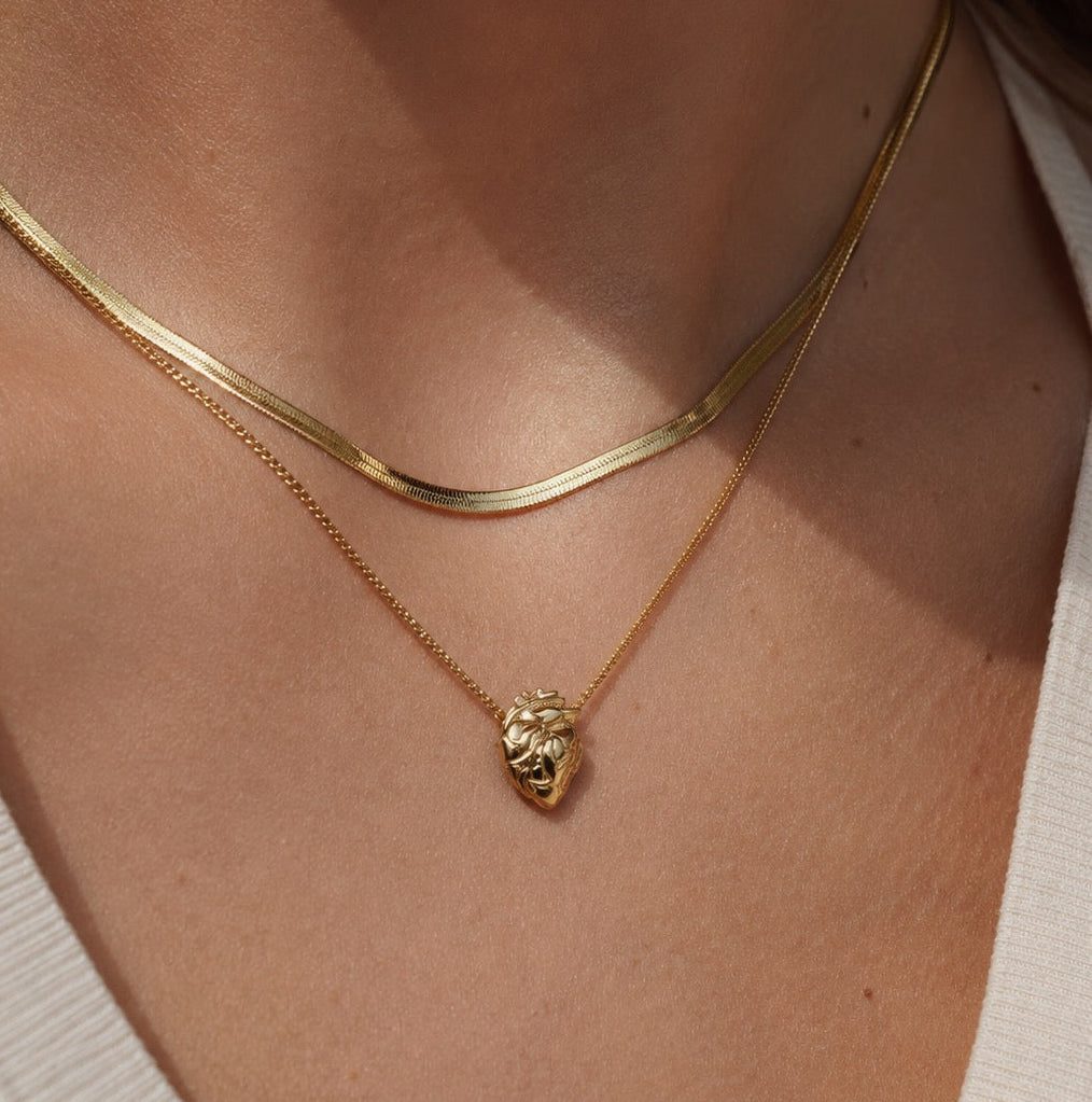 Anatomical heart necklace