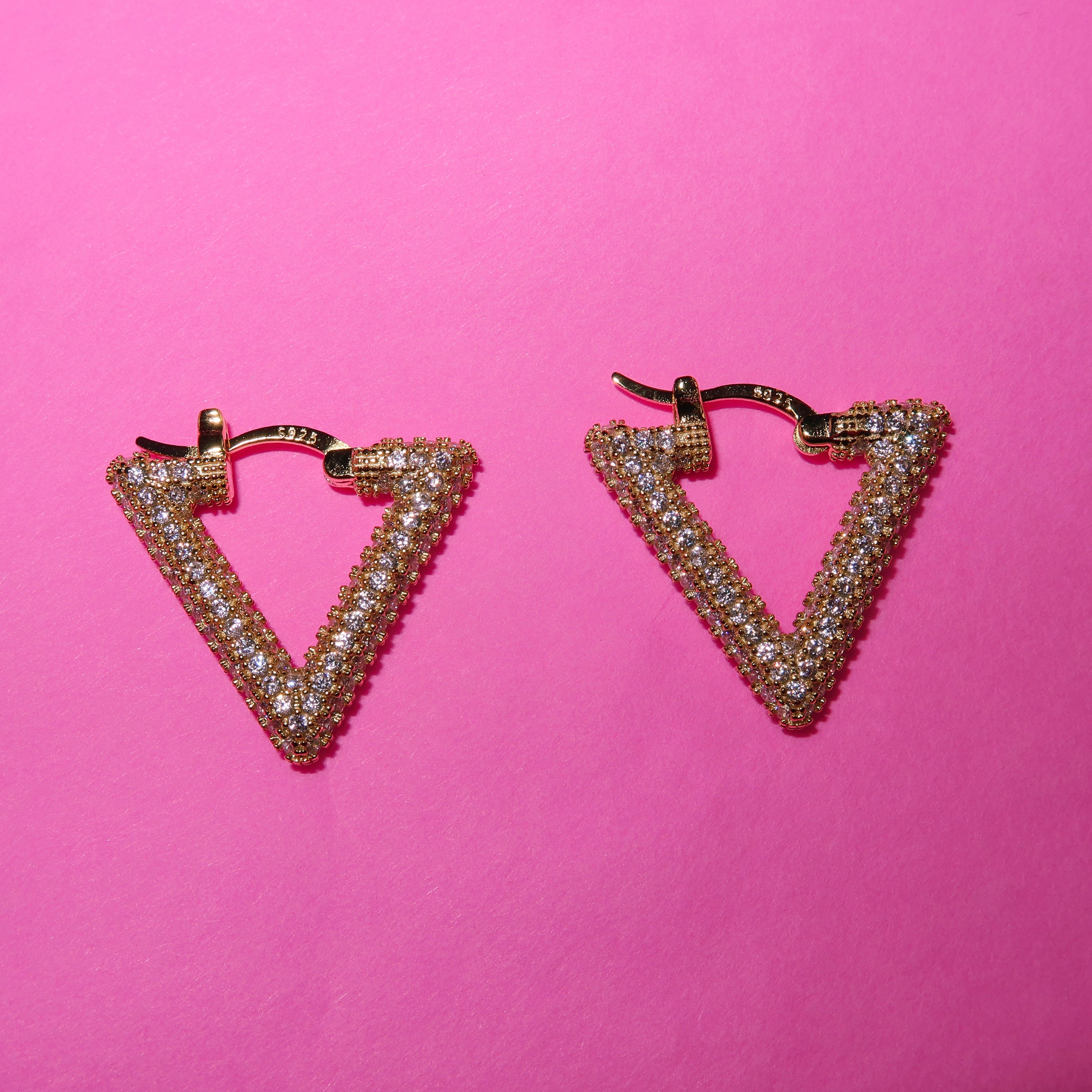Vertex pavé earrings