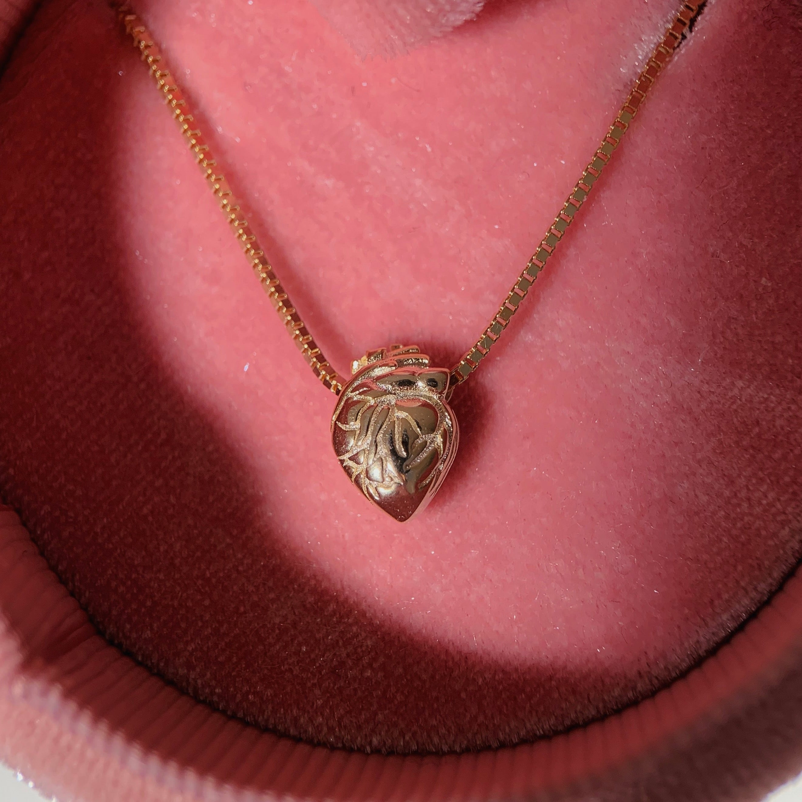 Anatomical heart necklace