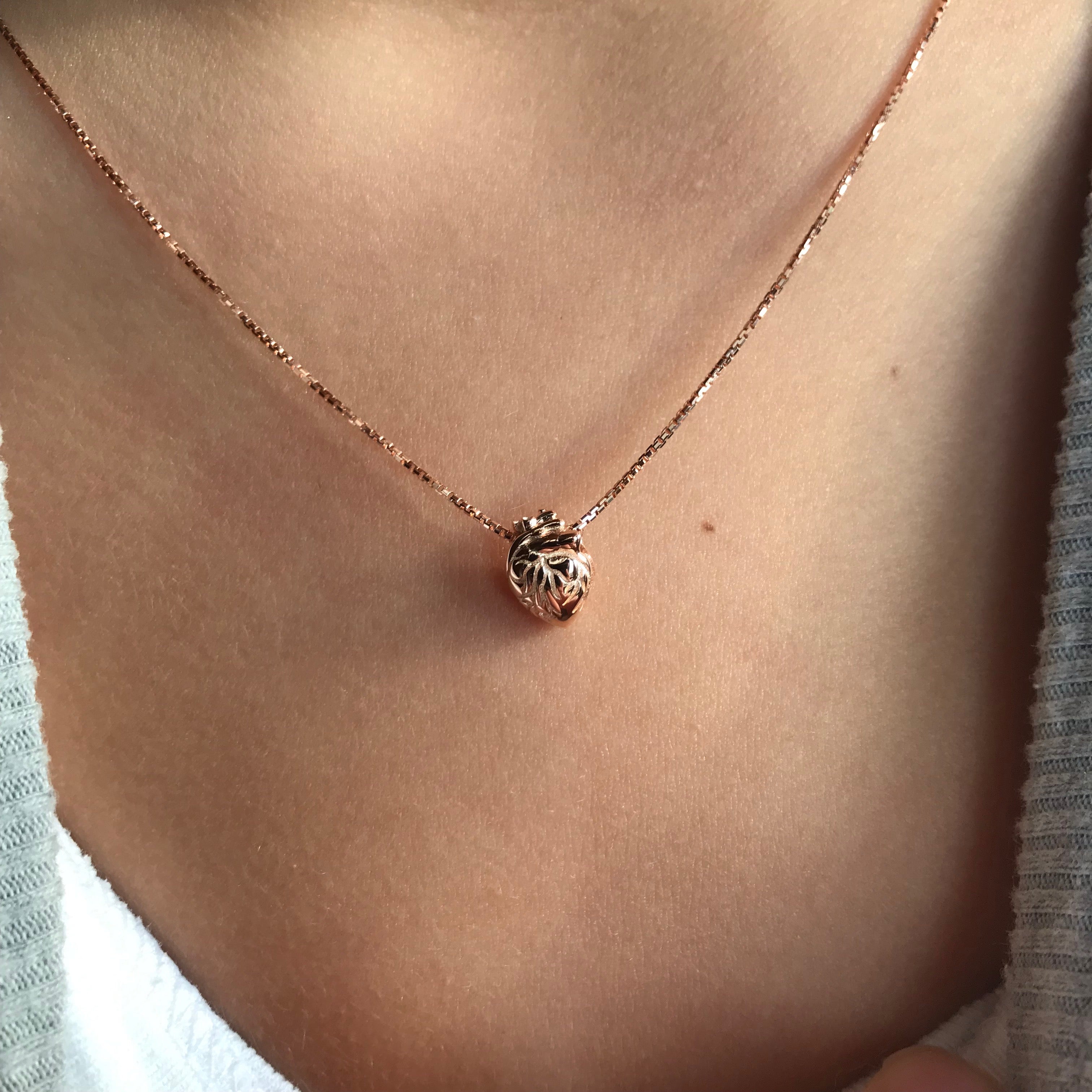 Anatomical heart necklace