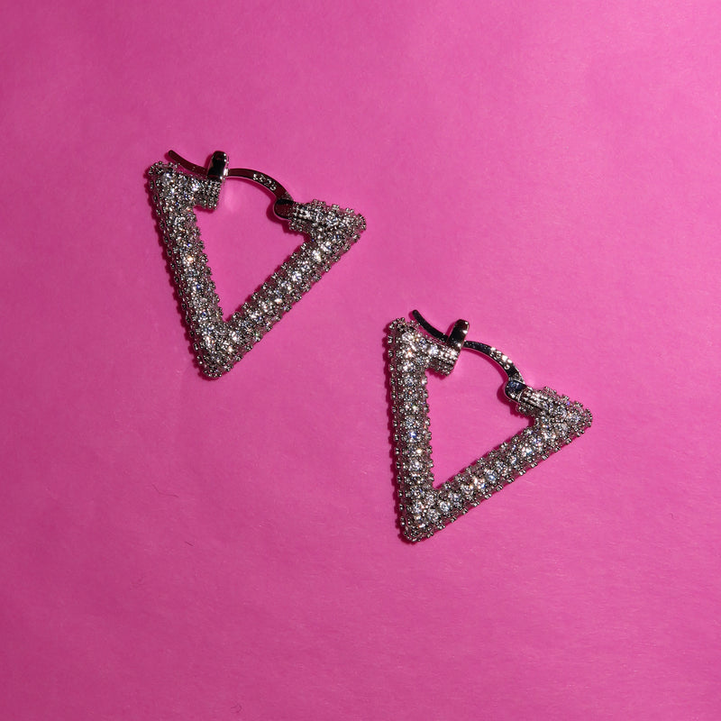 Vertex pavé earrings