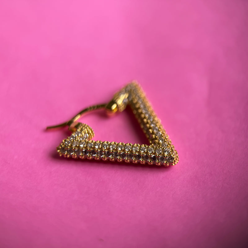 Vertex pavé earrings