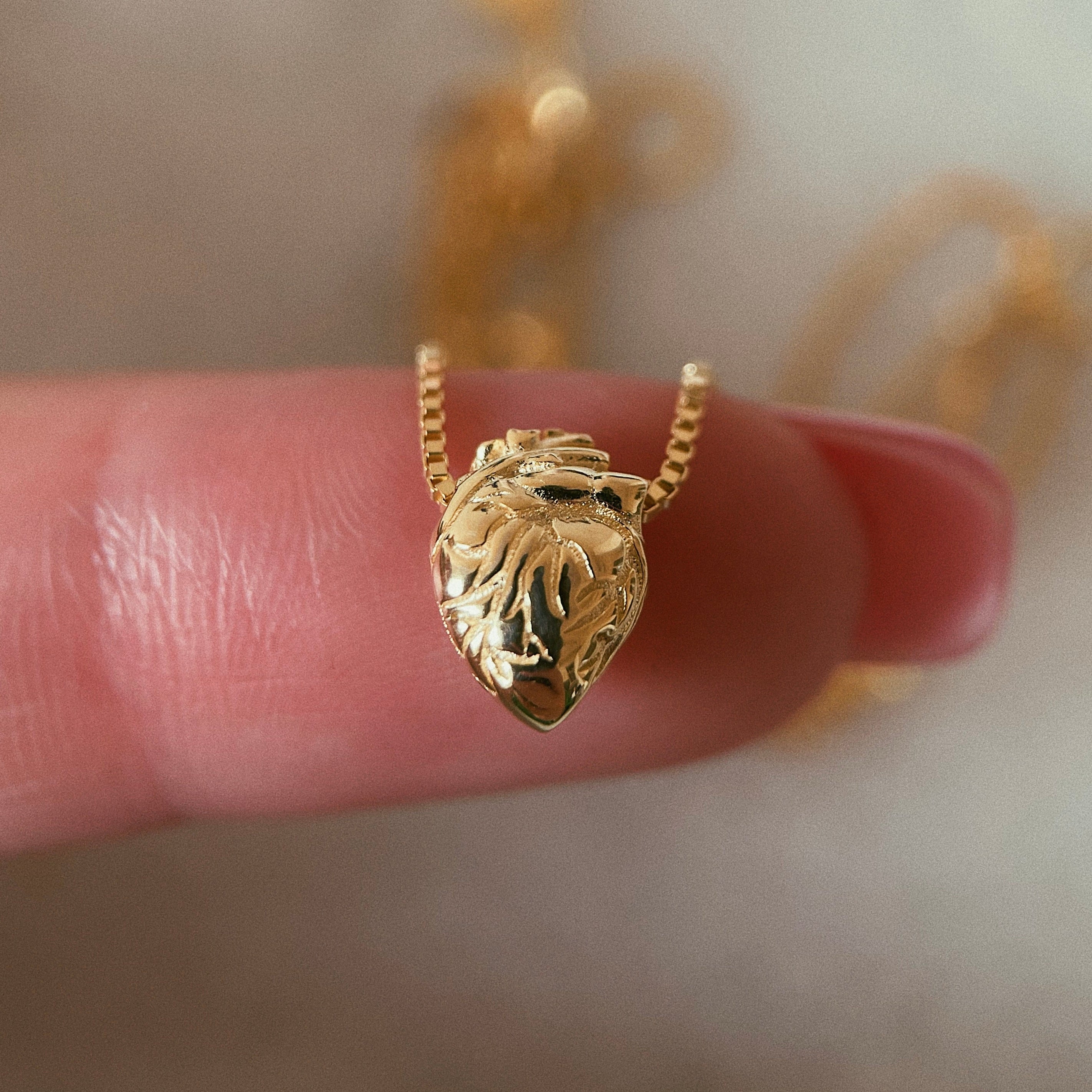 Anatomical heart necklace