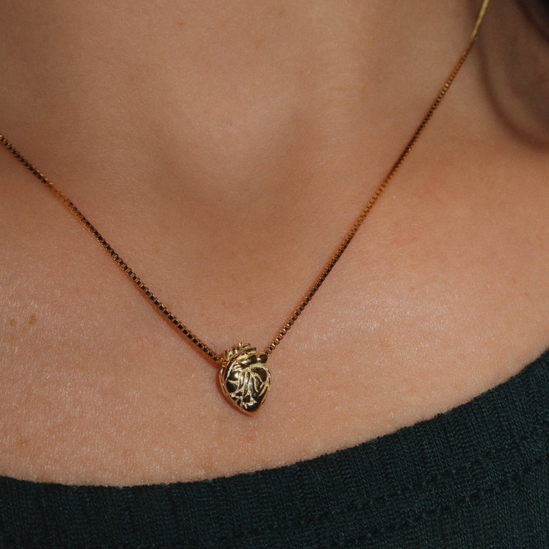 Anatomical heart necklace