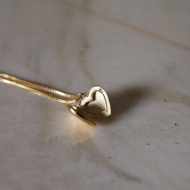 Heart locket necklace