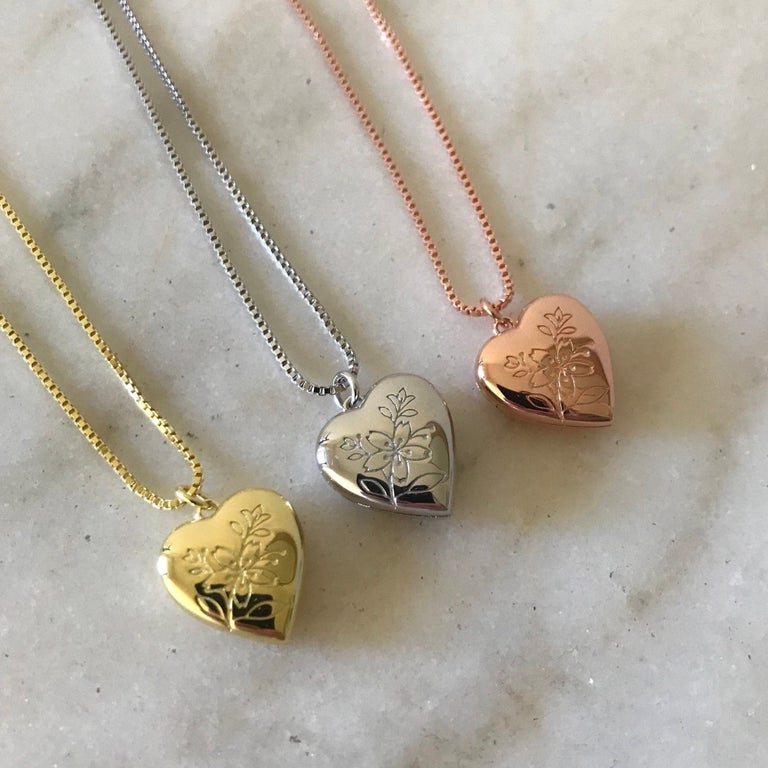 Heart locket necklace