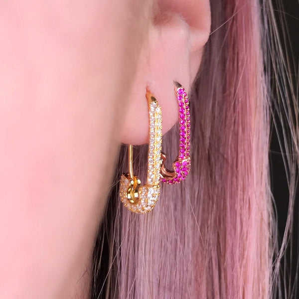 Safety pin earrings