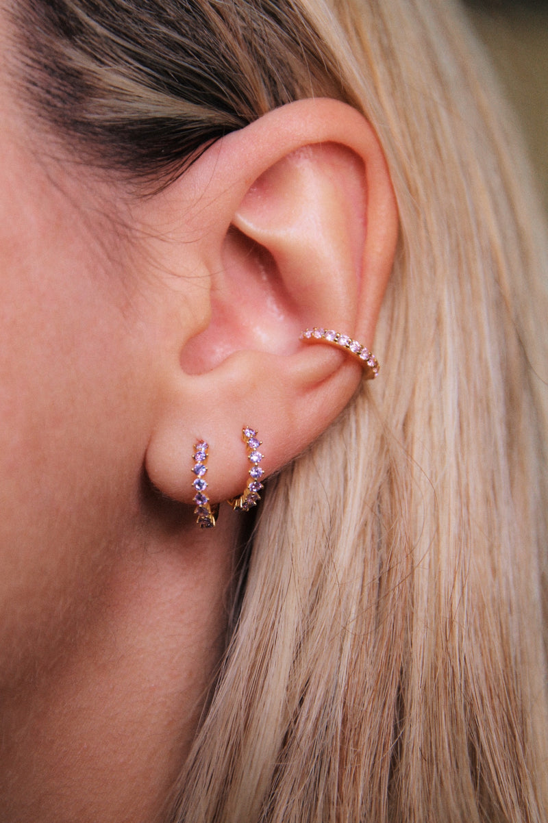 Grown pink ear cuff