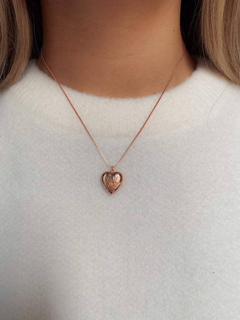 Heart locket necklace