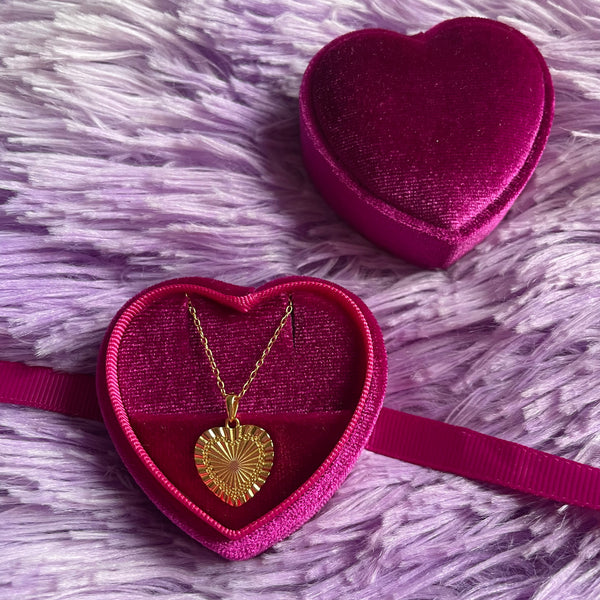 The velvet necklace box