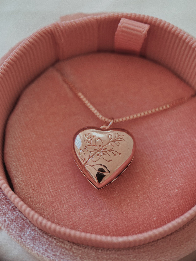 Heart locket necklace