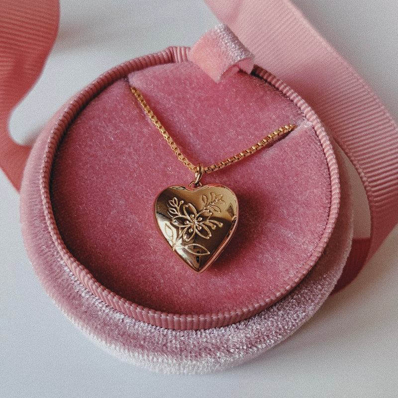 Heart locket necklace