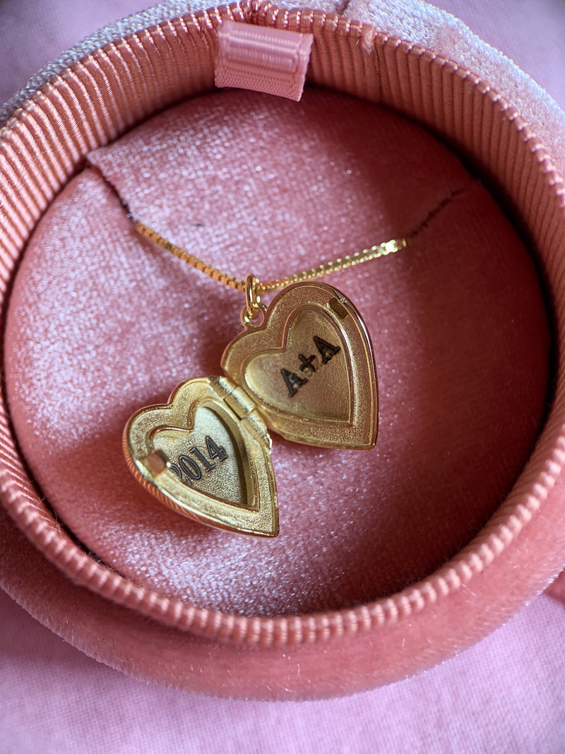 Heart locket necklace