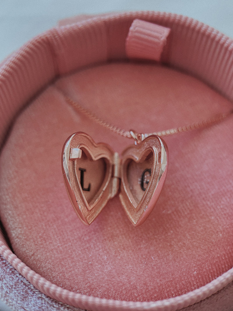 Heart locket necklace